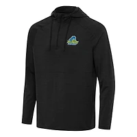 Men's Antigua Heather Delaware Fightin' Blue Hens Spikes Raglan Quarter-Zip Hoodie