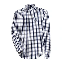 Men's Antigua  Navy/Gray Butler Bulldogs Tending 2 Button-Down Long Sleeve Shirt