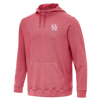 Men's Antigua Heather Red Houston Cougars Cloud Pullover Hoodie