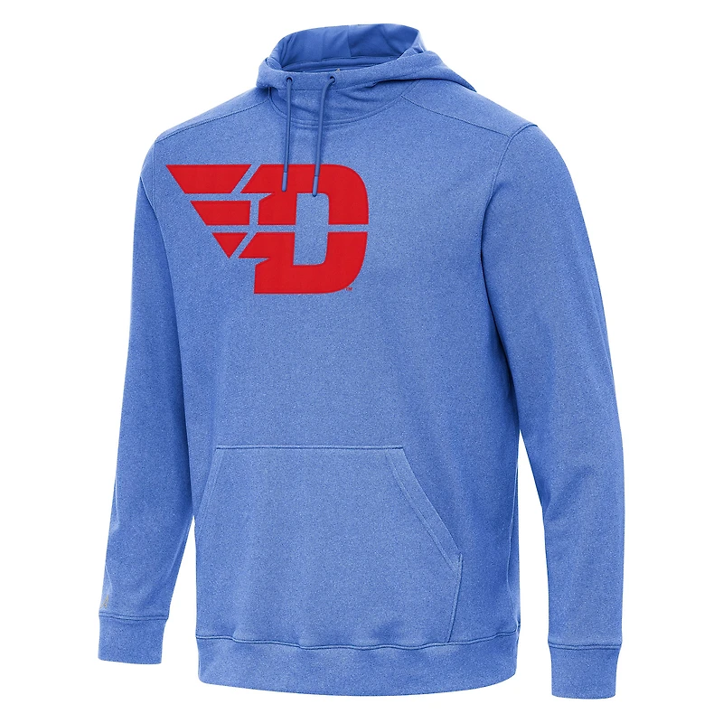 Men's Antigua Heather Royal Dayton Flyers Cloud Pullover Hoodie