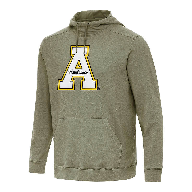 Men's Antigua Heather Olive Appalachian State Mountaineers Cloud Pullover Hoodie