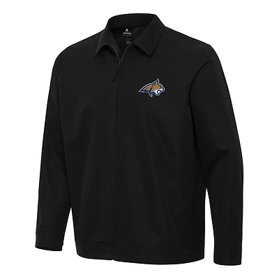 Men's Antigua  Black Montana State Bobcats Pivot Full-Zip Jacket