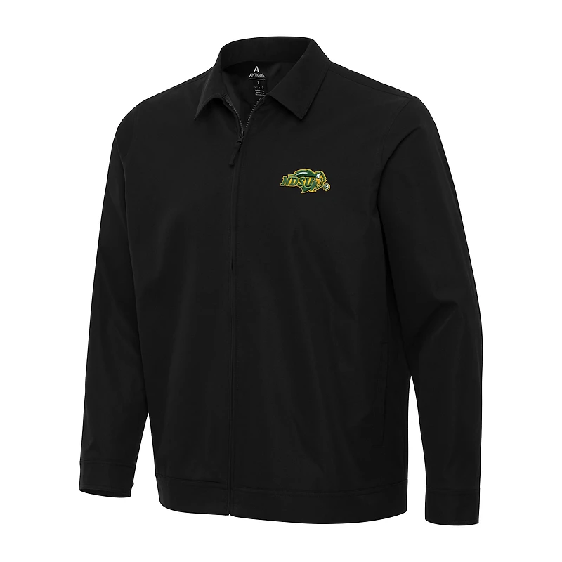 Men's Antigua  Black NDSU Bison Pivot Full-Zip Jacket