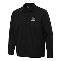 Men's Antigua  Black James Madison Dukes Pivot Full-Zip Jacket