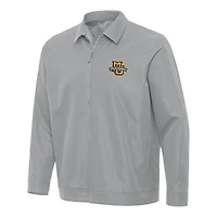 Men's Antigua  Gray Marquette Golden Eagles Pivot Full-Zip Jacket