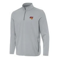 Men's Antigua Gray Northern Iowa Panthers Perilous Quarter-Zip Sweatshirt