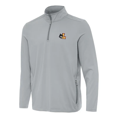 Men's Antigua Gray Loyola Chicago Ramblers Perilous Quarter-Zip Sweatshirt