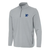 Men's Antigua  Gray Memphis Tigers Perilous Quarter-Zip Sweatshirt