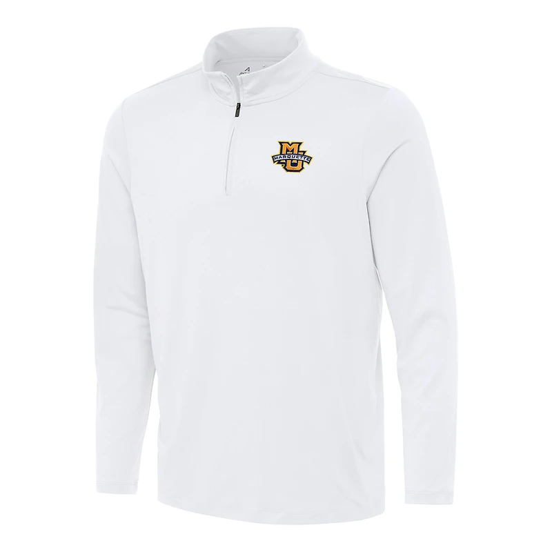 Men's Antigua White Marquette Golden Eagles Reprocess Quarter-Zip Top