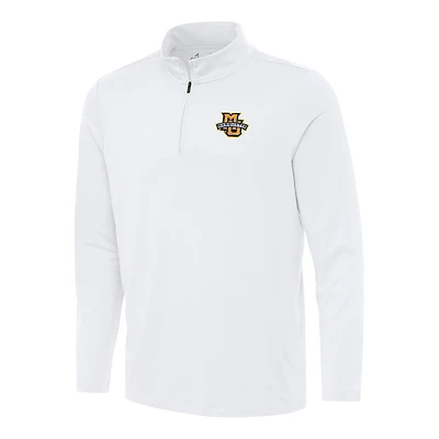 Men's Antigua White Marquette Golden Eagles Reprocess Quarter-Zip Top