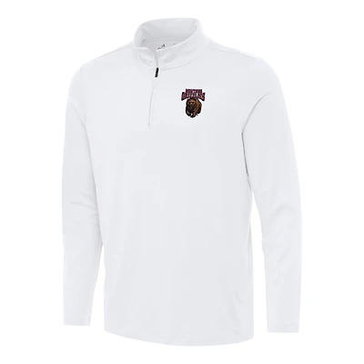 Men's Antigua White Montana Grizzlies Reprocess Quarter-Zip Top