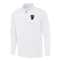 Men's Antigua White Montana Grizzlies Reprocess Quarter-Zip Top