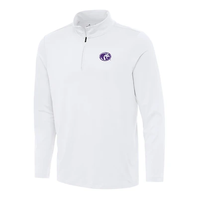 Men's Antigua White North Alabama Lions Reprocess Quarter-Zip Top