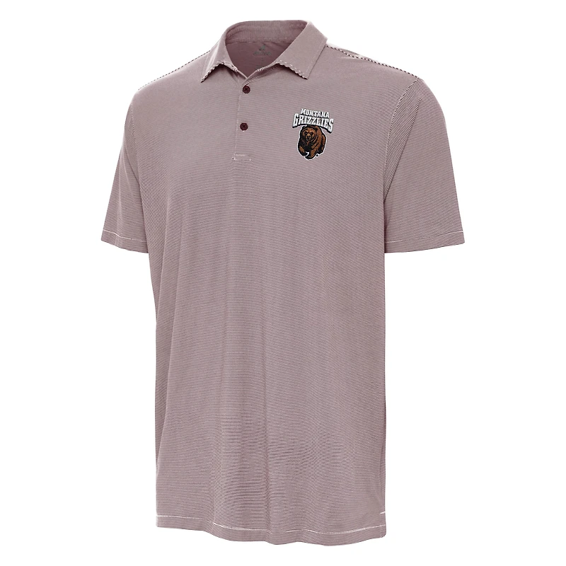 Men's Antigua Maroon Montana Grizzlies Twine Polo