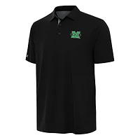 Men's Antigua Black/Gray Marshall Thundering Herd Era Polo