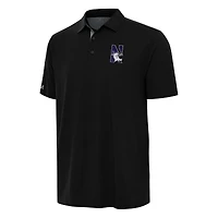 Men's Antigua Black/Gray Northwestern Wildcats Era Polo