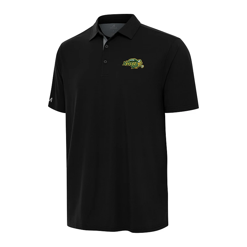 Men's Antigua Black/Gray NDSU Bison Era Polo