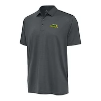 Men's Antigua Charcoal NDSU Bison Ellipse Polo