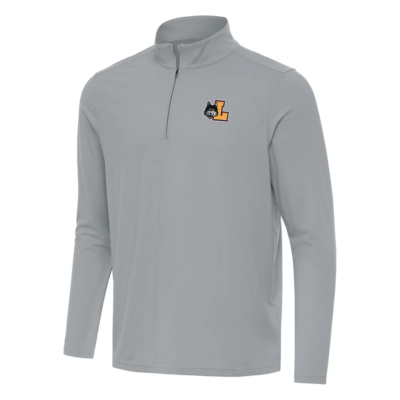 Men's Antigua Gray Loyola Chicago Ramblers Intent Quarter-Zip Top