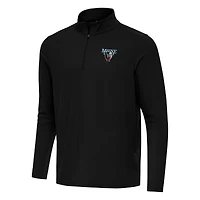 Men's Antigua Black Maine Black Bears Intent Quarter-Zip Top