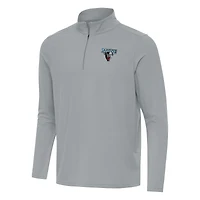 Men's Antigua Gray Maine Black Bears Intent Quarter-Zip Top