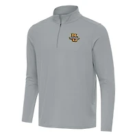 Men's Antigua Gray Marquette Golden Eagles Intent Quarter-Zip Top