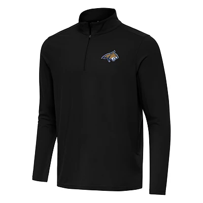 Men's Antigua Black Montana State Bobcats Intent Quarter-Zip Top