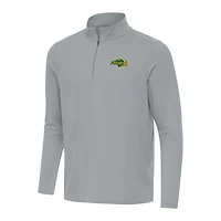Men's Antigua Gray NDSU Bison Intent Quarter-Zip Top
