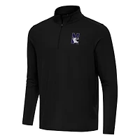 Men's Antigua Black Northwestern Wildcats Intent Quarter-Zip Top