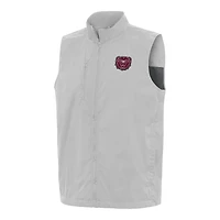 Men's Antigua  Heather Gray Missouri State University Bears Brisk Full-Zip Vest