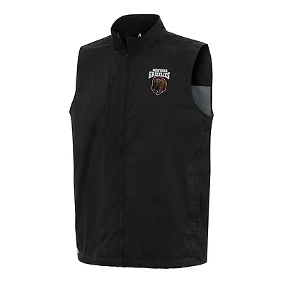 Men's Antigua  Black Montana Grizzlies Brisk Full-Zip Vest