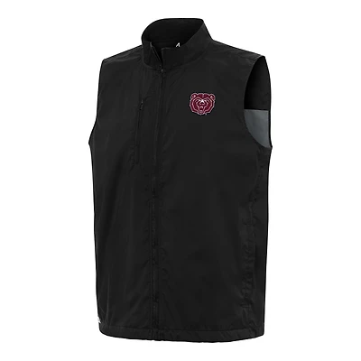 Men's Antigua  Black Missouri State University Bears Brisk Full-Zip Vest