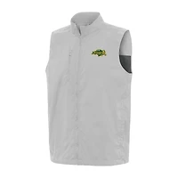 Men's Antigua  Heather Gray NDSU Bison Brisk Full-Zip Vest