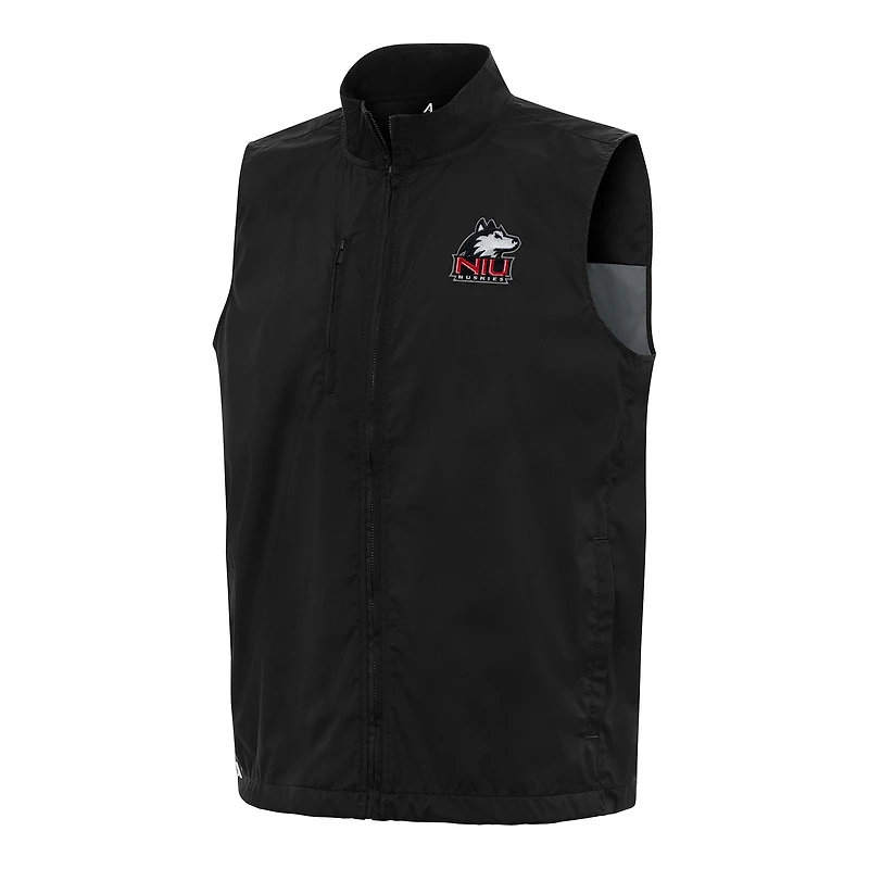 Men's Antigua  Black Northern Illinois Huskies Brisk Full-Zip Vest