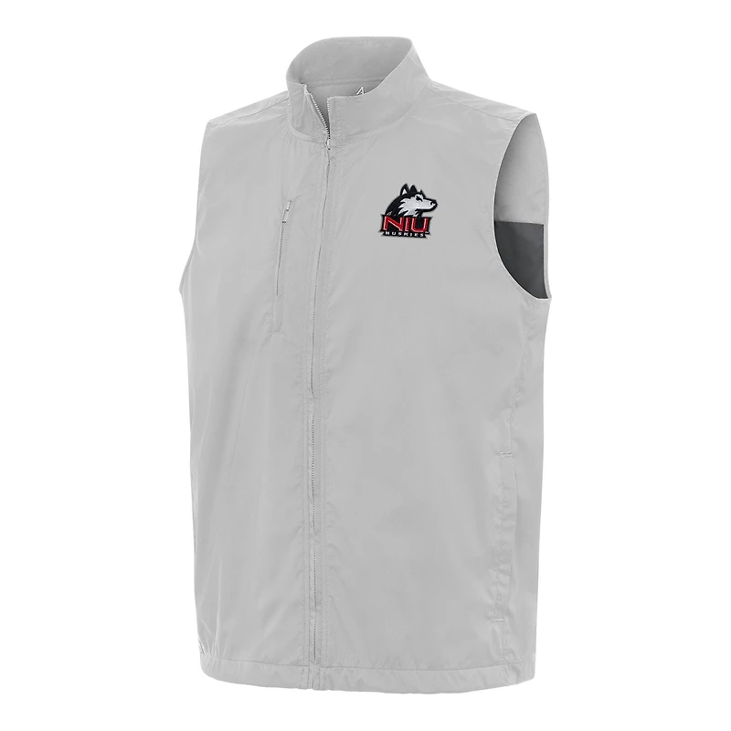 Men's Antigua  Heather Gray Northern Illinois Huskies Brisk Full-Zip Vest
