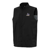 Men's Antigua  Black James Madison Dukes Brisk Full-Zip Vest