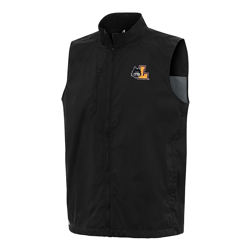 Men's Antigua  Black Loyola Chicago Ramblers Brisk Full-Zip Vest