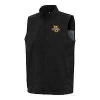 Men's Antigua  Black Marquette Golden Eagles Brisk Full-Zip Vest