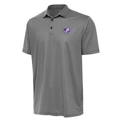 Men's Antigua Black/White North Alabama Lions Rings Polo