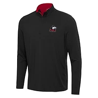 Men's Antigua Black/Cardinal Northern Illinois Huskies Content Quarter-Zip Pullover Top
