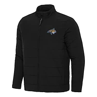 Men's Antigua Black Montana State Bobcats Swelter Full-Zip Puffer Jacket