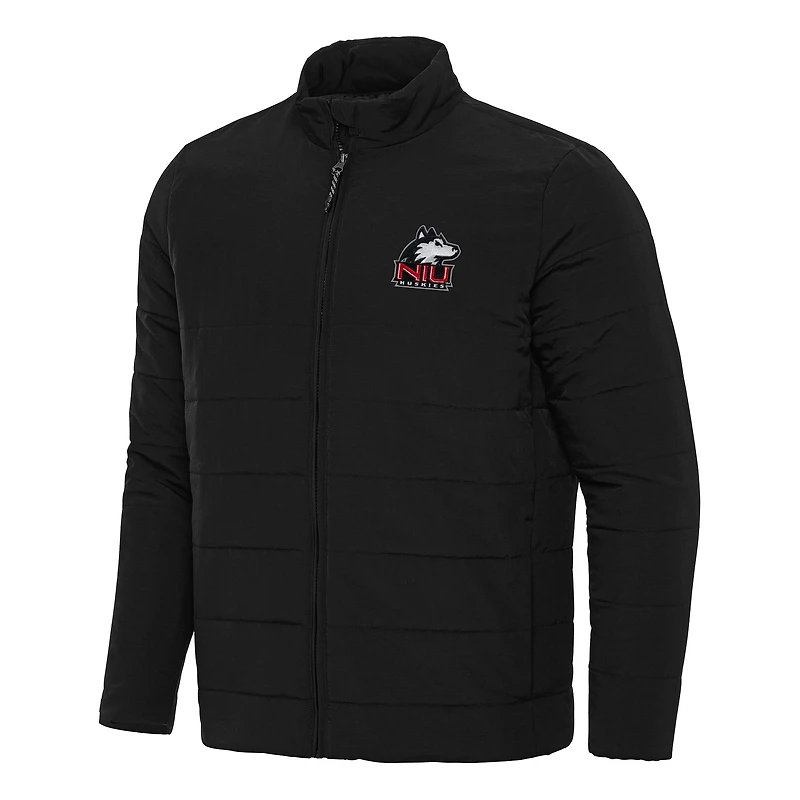 Men's Antigua Black Northern Illinois Huskies Swelter Full-Zip Puffer Jacket