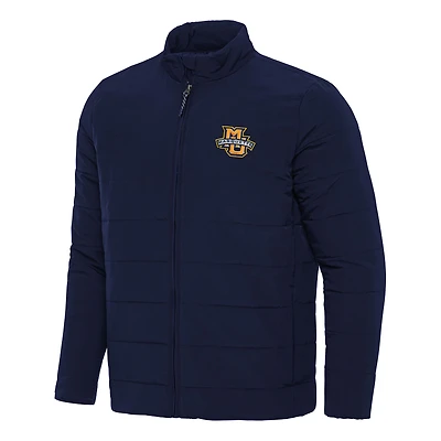 Men's Antigua Navy Marquette Golden Eagles Swelter Full-Zip Puffer Jacket