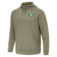 Men's Antigua Heather Olive North Dakota Cloud Pullover Hoodie