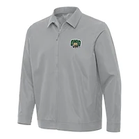 Men's Antigua  Gray Ohio Bobcats Pivot Full-Zip Jacket