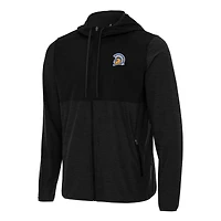 Men's Antigua Black San Jose State Spartans Sway Full-Zip Hoodie Jacket