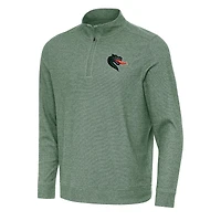 Men's Antigua Heather Green UAB Blazers Subtle Quarter-Zip Sweatshirt