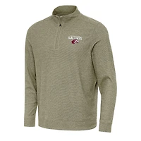 Men's Antigua Olive Southern Illinois Salukis Subtle Quarter-Zip Sweatshirt