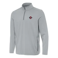 Men's Antigua  Gray San Diego State Aztecs Perilous Quarter-Zip Sweatshirt