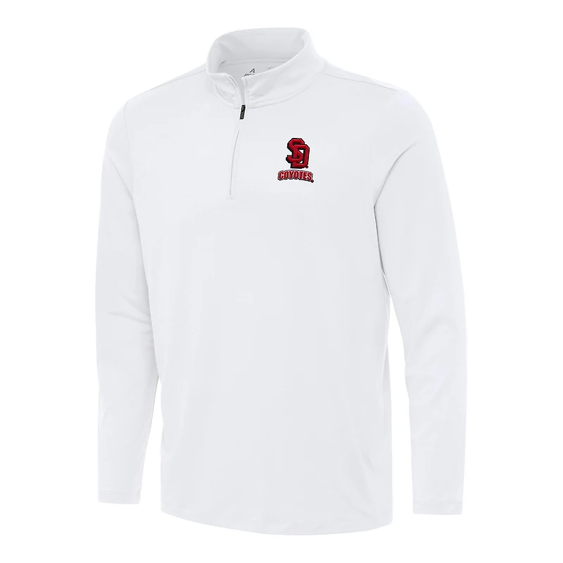 Men's Antigua White South Dakota Coyotes Reprocess Quarter-Zip Top
